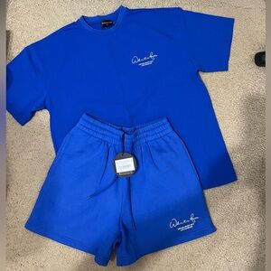 White Fox Boutique Electric Blue T-Shirt& Shorts Set